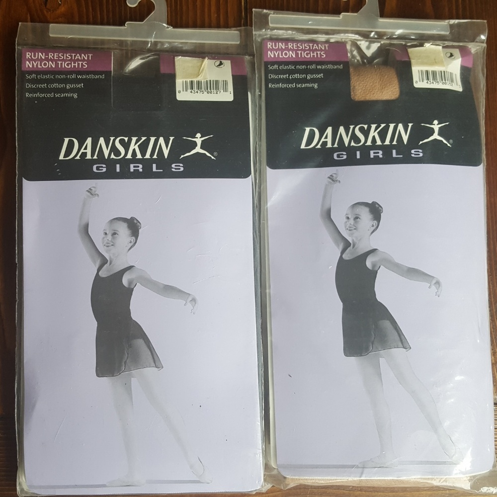 LOT OF 2 DANSKIN FOOTED TIGHTS TODDLER